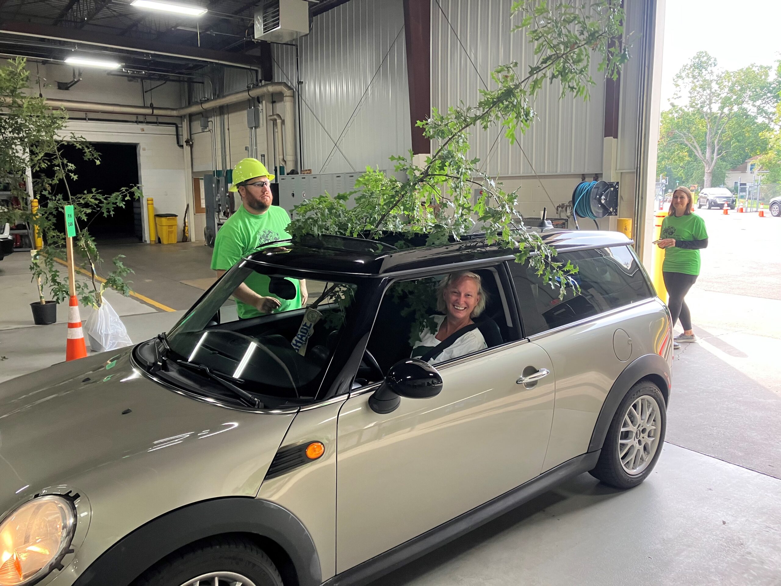 Energy Saving Trees - Kind customer smiles after we load the tree into her vehicle